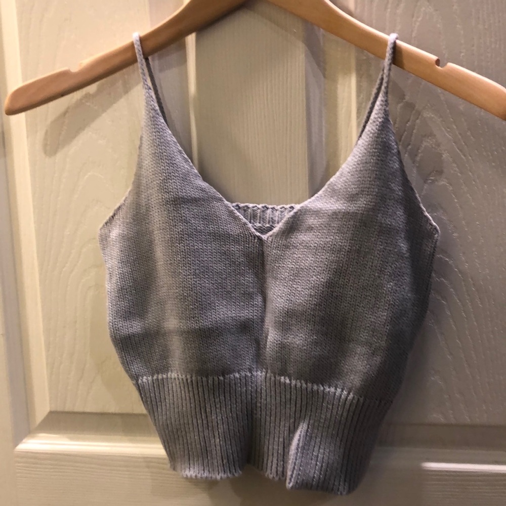 Light blue crop top